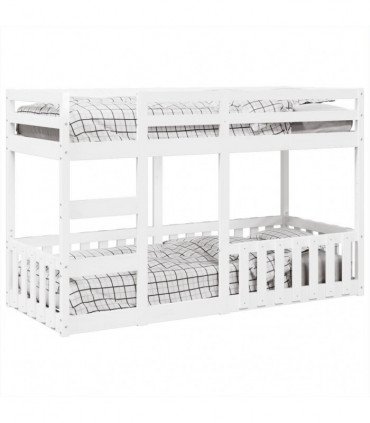 vidaXL Bunk Bed White 90x190 cm Solid Wood Pine