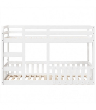 vidaXL Bunk Bed White 90x190 cm Solid Wood Pine