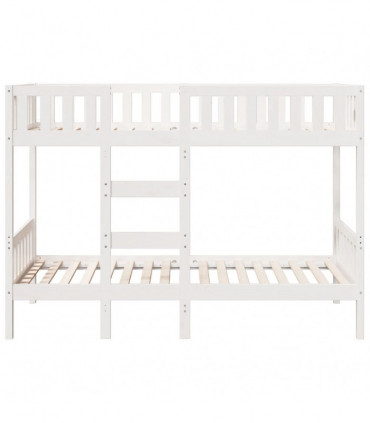 vidaXL Bunk Bed White 90x190 cm Solid Wood Pine