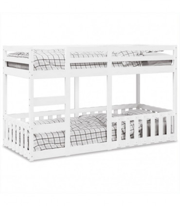 vidaXL Bunk Bed White 90x200 cm Solid Wood Pine