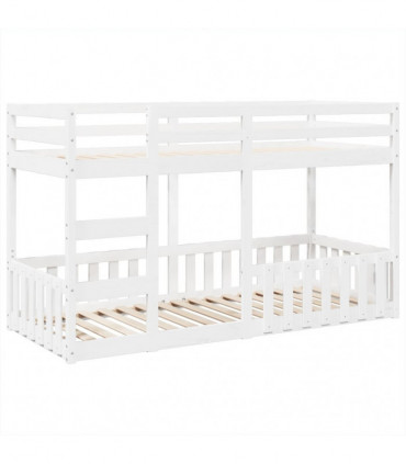 vidaXL Bunk Bed White 90x200 cm Solid Wood Pine