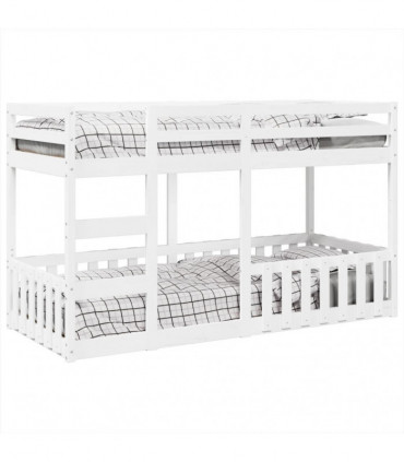 vidaXL Bunk Bed White 90x200 cm Solid Wood Pine