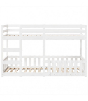 vidaXL Bunk Bed White 90x200 cm Solid Wood Pine