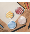 vidaXL Button Badges Kit with Pins 100 Sets Acrylic 44 mm