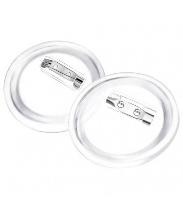 vidaXL Button Badges Kit with Pins 100 Sets Acrylic 44 mm