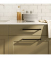 vidaXL Cabinet Handles 5 pcs Black 224 mm Stainless Steel