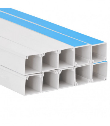 vidaXL Cable Trunking Self-Adhesive 40x40 mm 10 m PVC