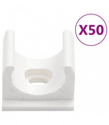 vidaXL Cable Trunkings with Clips Ø16 mm 30 m PVC