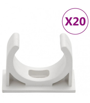 vidaXL Cable Trunkings with Clips Ø30 mm 10 m PVC