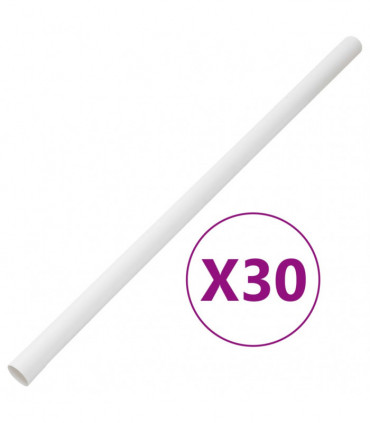 vidaXL Cable Trunkings with Clips Ø30 mm 30 m PVC