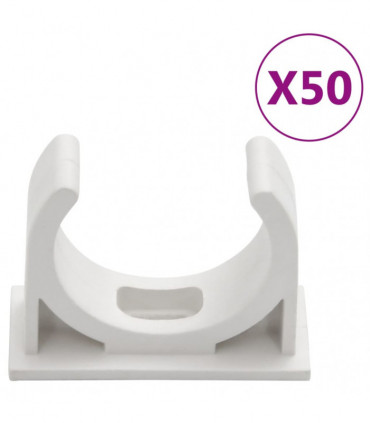 vidaXL Cable Trunkings with Clips Ø30 mm 30 m PVC