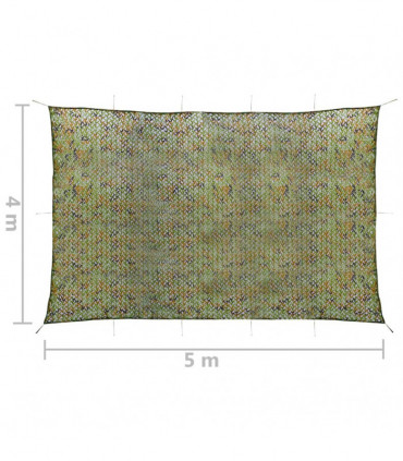 vidaXL Camouflage Net with Storage Bag 4x5 m Green