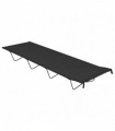 vidaXL Camping Bed 180x60x19 cm Oxford Fabric and Steel Black