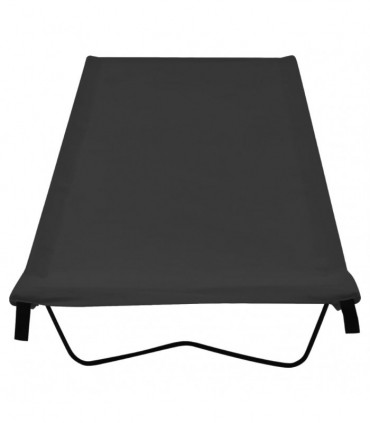 vidaXL Camping Bed 180x60x19 cm Oxford Fabric and Steel Black