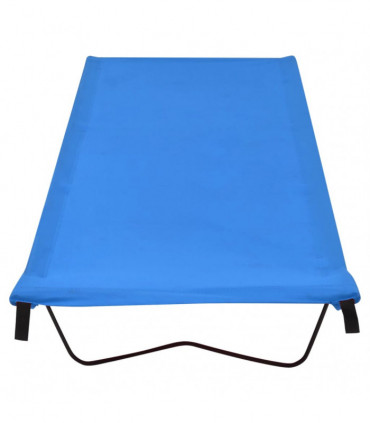 vidaXL Camping Bed 180x60x19 cm Oxford Fabric and Steel Blue