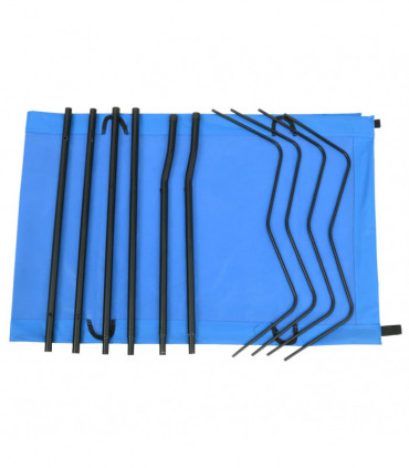 vidaXL Camping Bed 180x60x19 cm Oxford Fabric and Steel Blue