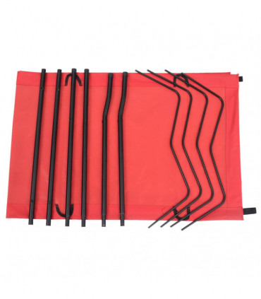 vidaXL Camping Bed 180x60x19 cm Oxford Fabric and Steel Red