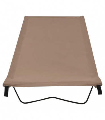vidaXL Camping Bed 180x60x19 cm Oxford Fabric and Steel Taupe
