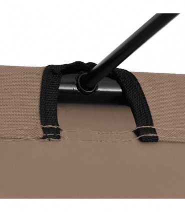vidaXL Camping Bed 180x60x19 cm Oxford Fabric and Steel Taupe