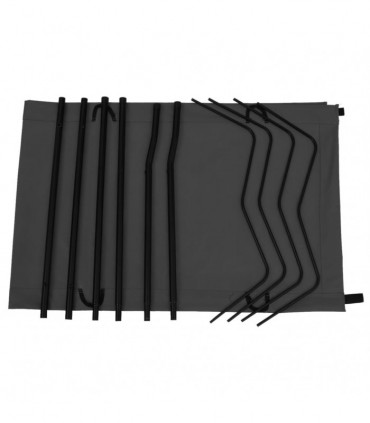 vidaXL Camping Beds 2 pcs 180x60x19 cm Oxford Fabric and Steel Black