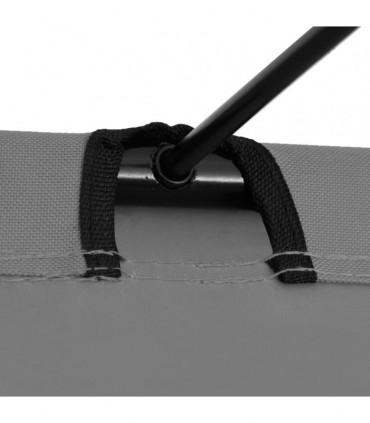 vidaXL Camping Beds 2 pcs 180x60x19 cm Oxford Fabric and Steel Grey