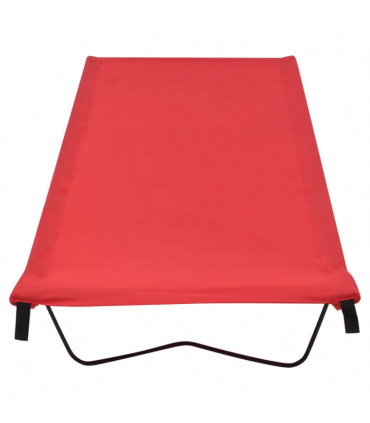 vidaXL Camping Beds 2 pcs 180x60x19 cm Oxford Fabric and Steel Red