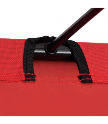 vidaXL Camping Beds 2 pcs 180x60x19 cm Oxford Fabric and Steel Red