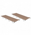 vidaXL Camping Beds 2 pcs 180x60x19 cm Oxford Fabric and Steel Taupe