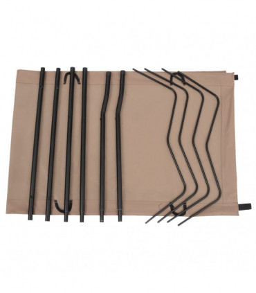 vidaXL Camping Beds 2 pcs 180x60x19 cm Oxford Fabric and Steel Taupe