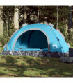 vidaXL Camping Tent 3-Person Blue Quick Release
