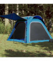 vidaXL Camping Tent 4-Person Blue Quick Release Waterproof