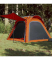 vidaXL Camping Tent 4-Person Grey and Orange Quick Release Waterproof
