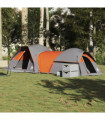 vidaXL Camping Tent 5-Person Grey and Orange Waterproof