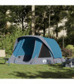 vidaXL Camping Tent Cabin 4-Person Blue Waterproof