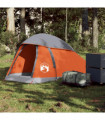 vidaXL Camping Tent Dome 1-Person Grey and Orange Waterproof