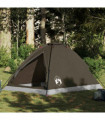 vidaXL Camping Tent Dome 2-Person Brown Waterproof
