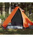 vidaXL Camping Tent Dome 2-Person Grey and Orange Waterproof