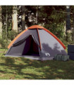 vidaXL Camping Tent Dome 2-Person Grey and Orange Waterproof