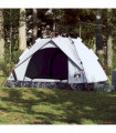 vidaXL Camping Tent Dome 2-Person White Blackout Fabric Quick Release