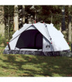 vidaXL Camping Tent Dome 3-Person White Blackout Fabric Quick Release