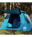 vidaXL Camping Tent Dome 4-Person Blue Quick Release
