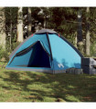 vidaXL Camping Tent Dome 4-Person Blue Waterproof