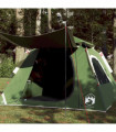 vidaXL Camping Tent Dome 4-Person Green Quick Release