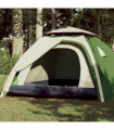 vidaXL Camping Tent Dome 4-Person Green Quick Release