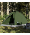 vidaXL Camping Tent Dome 4-Person Olive Green Waterproof