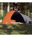 vidaXL Camping Tent Dome 4-Person Orange Waterproof