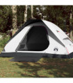 vidaXL Camping Tent Dome 4-Person White Blackout Fabric Waterproof