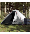 vidaXL Camping Tent Dome 4-Person White Blackout Fabric Waterproof