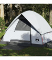vidaXL Camping Tent Dome 4-Person White Blackout Fabric Waterproof