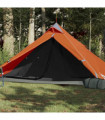 vidaXL Camping Tent Tipi 1-Person Orange Waterproof